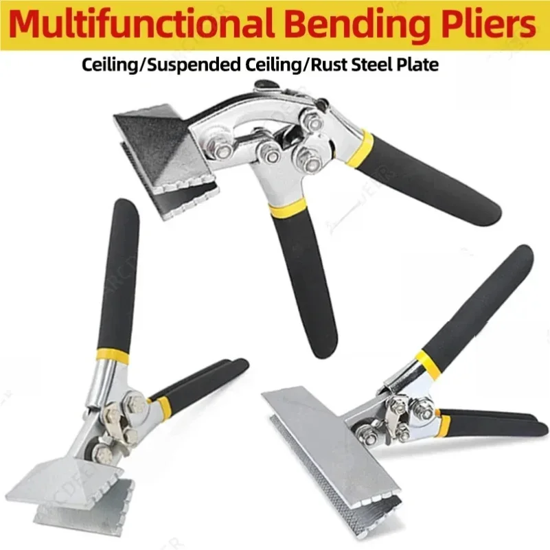 Sheet Metal Hand Seamer Straight Jaw Sheet Metal Bender Tools for Flattening Metal Folding Bending Pliers Hand Tool