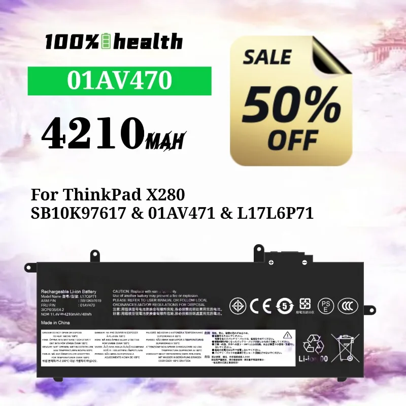 

01AV470/L17C6P72/L17C6P71/L17M6P71 4210mAh Laptop Battery for Lenovo X280 Lithium Rechargeable Battery