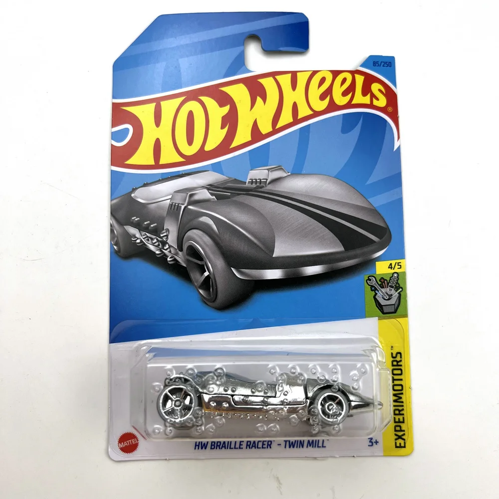 2023-85 Hot Wheels Cars HW BRAILLE RACER-TWIN MILL 1/64 Metal Die-cast Model Collection Toy Vehicles