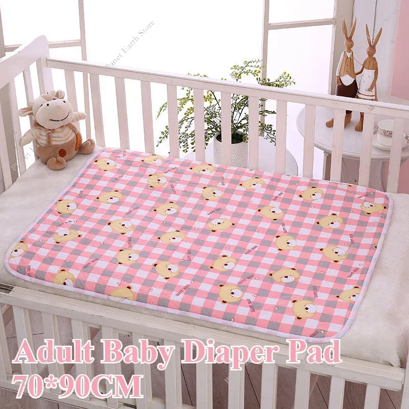 70*90CM Diaper Changing Mat for Baby Adult Elder Incontinence Bed Pad Washable Underpads Waterproofing Soft Menstruation Pad