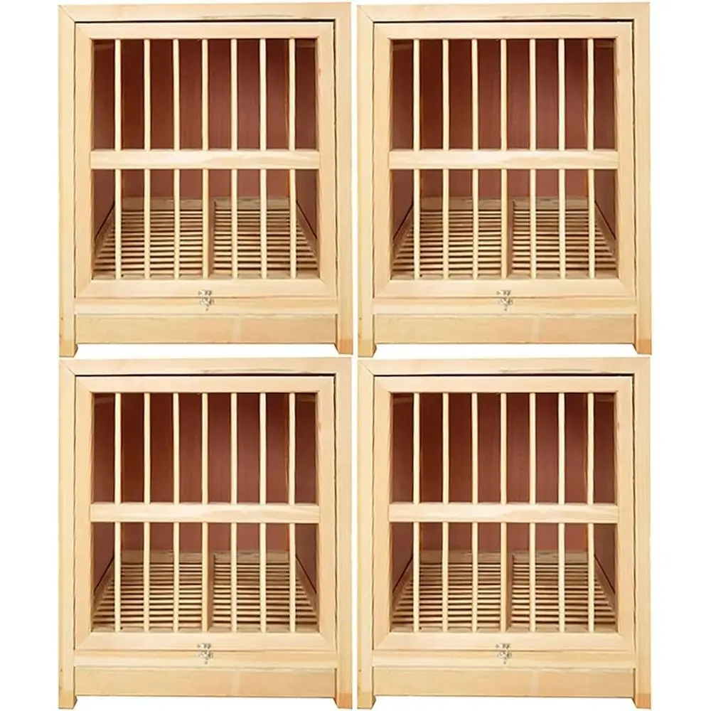 

Прочная клетка для птиц из цельного дерева с выдвижным подносом, авиационная переноска, коробка для гнезда, простая установка