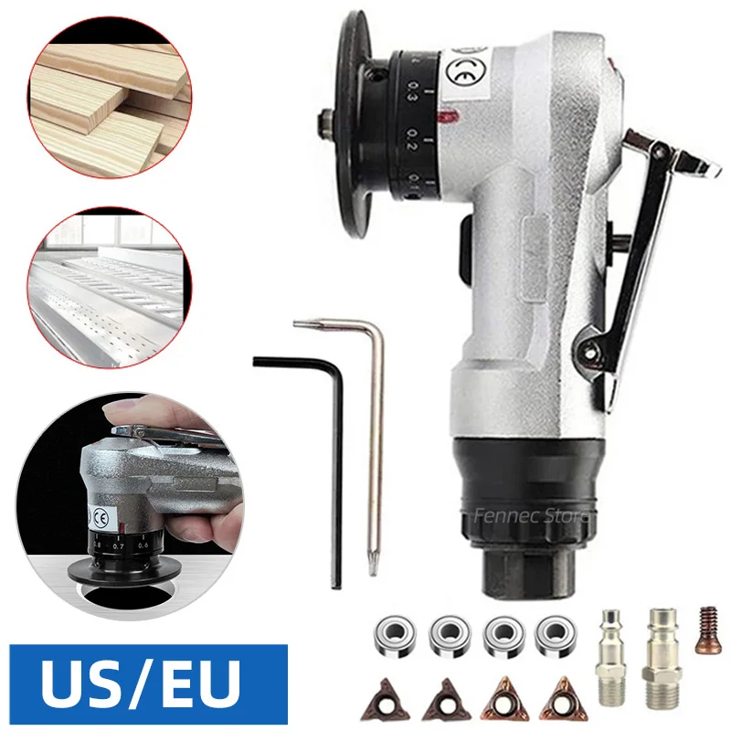 Mini Pneumatic Chamfering Machine 45 Degree Portable Metal Trimming Machine Pneumatic Tools Blades Bearings Kit 30000RPM