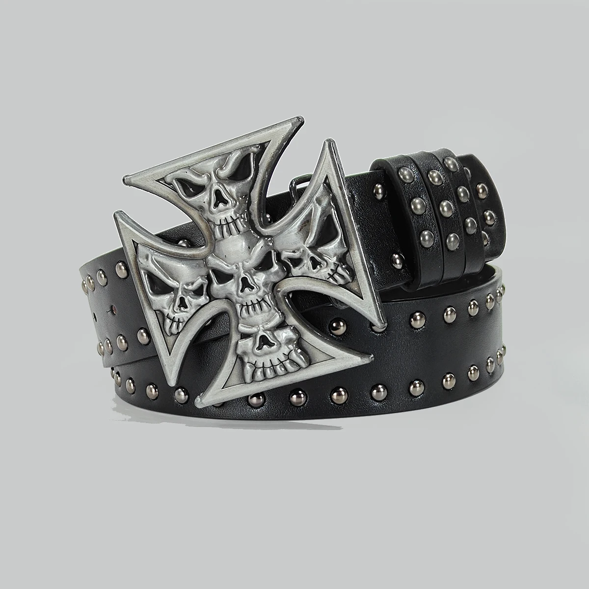 Bohemian Cross Y2k Taillengürtel für Männer und Frauen Luxus Designer Vielseitiger Übergrößen-Taillengürtel Gothic Accessoires Jeans Großer Gürtel – Detail 4