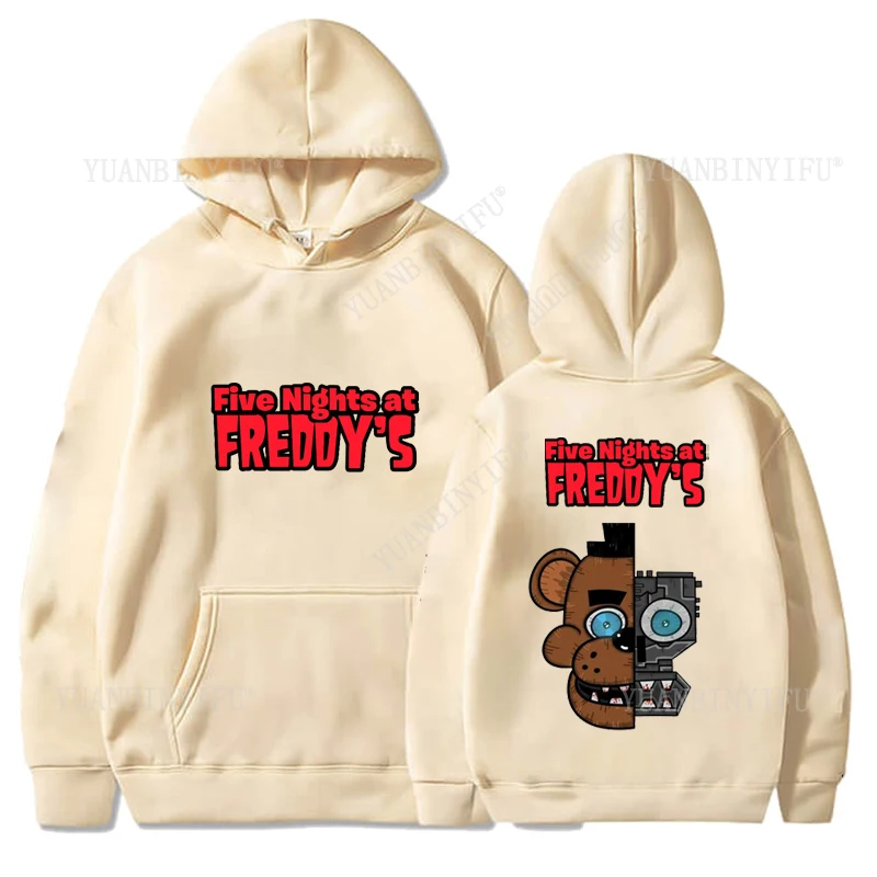 وصل حديثًا سويت شيرت هاراجوكو FNAF بخمسة ليلات في فريدي للجنسين، ملابس علوية برسوم كارتونية، ملابس خريف وشتاء #3