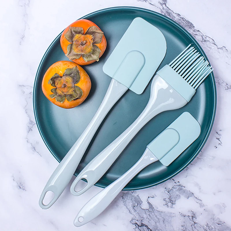 3Pcs/Set Silicone Scraper Creativity Baking Tools DIY Bread Cake Butter Cream Spatula Oil Brush Kitchen Baking Gadget