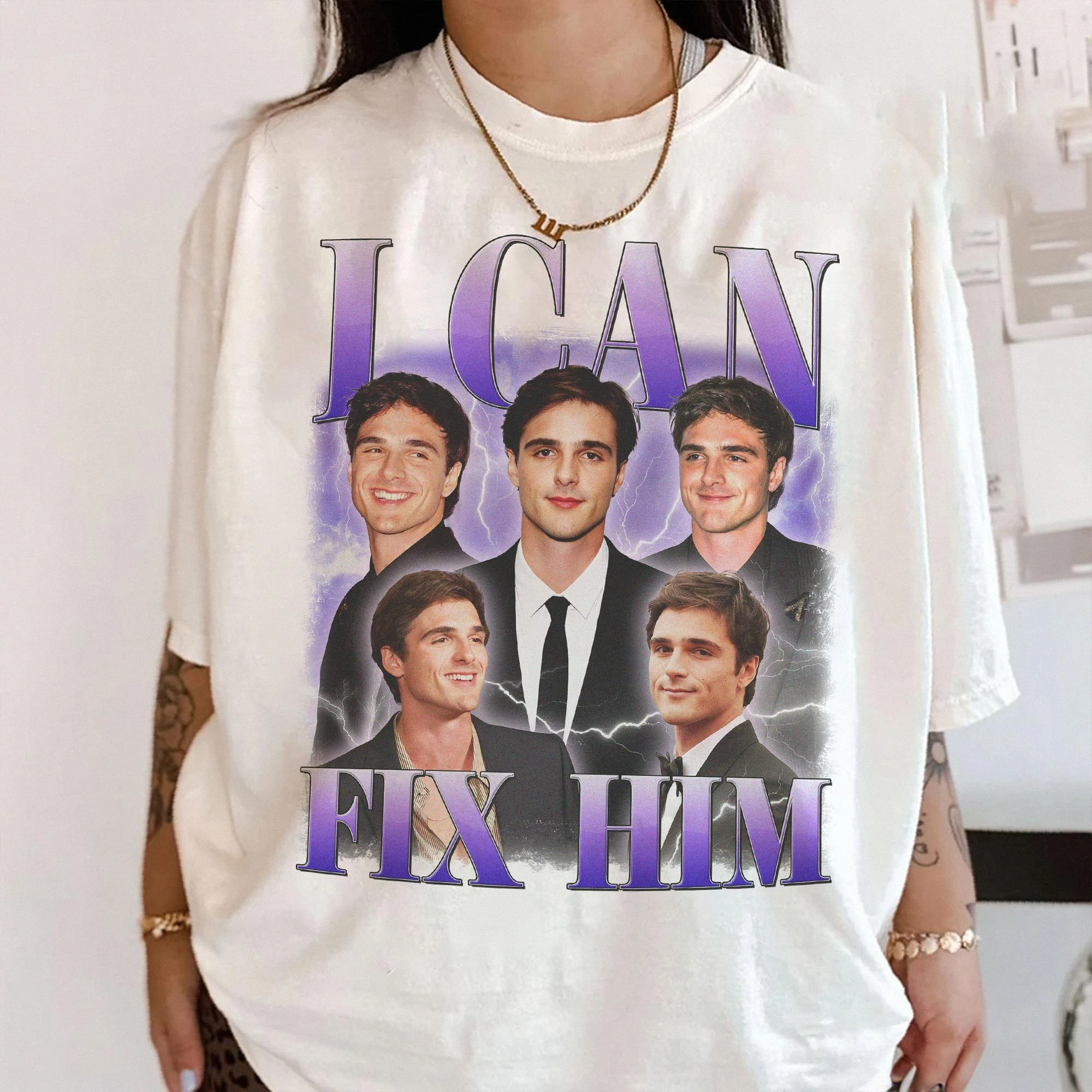 

Женская футболка с принтом «Я могу исправить» на бедрах, весна/лето, модный тренд, топ из чистого хлопка, нейтральная футболка с короткими рукавами