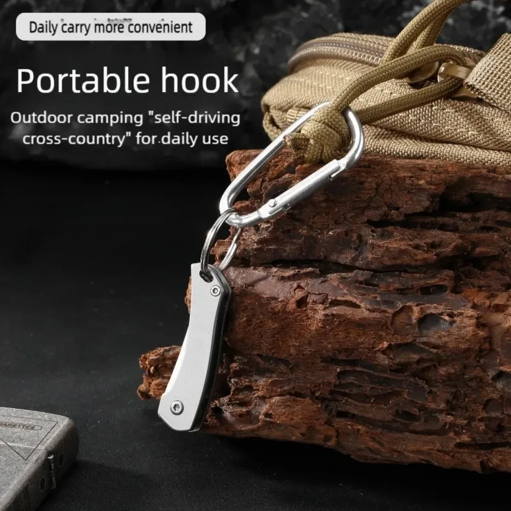 Outdoor Stainless Steel Mini Folding Knife Sharp Pocket Knife Keychain Pendant Camping Gift Open Mail Open Box