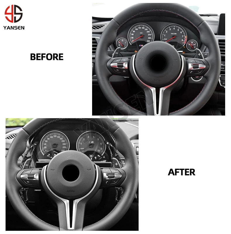 DSG 기어 시프트 패들 M2 F87 M3 F80 M4 F82 F83 M5 F10 M6 F12 F13 X5M F85 X6M 시프트 패들 탄소 섬유 스티어링 휠