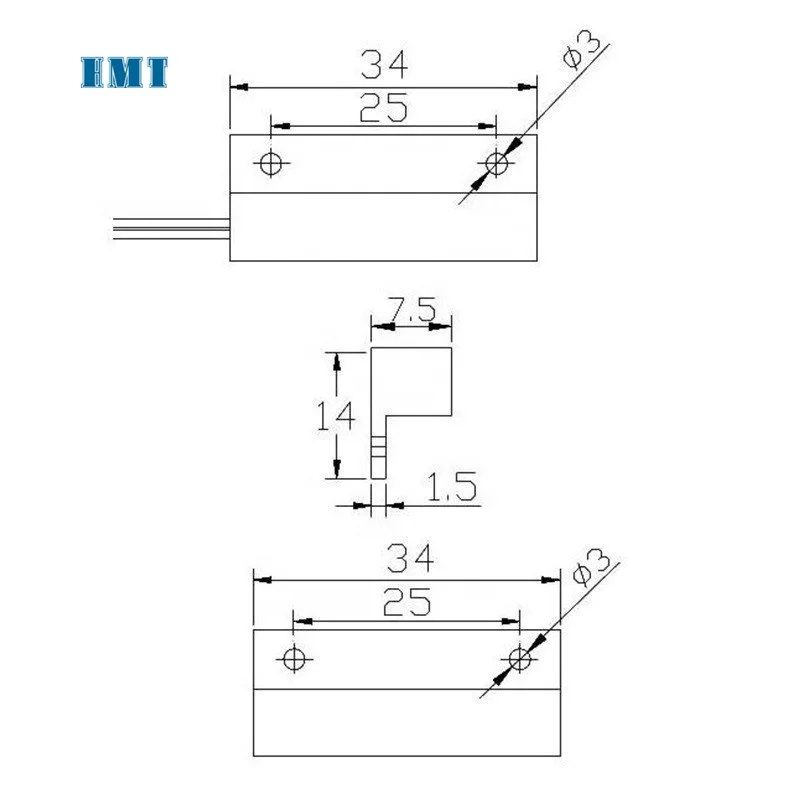 Superfície montada porta magnética contato interruptor, detector janela alarme, 20pcs