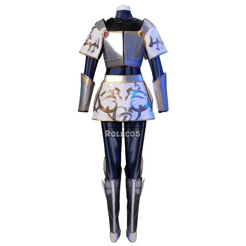 Cosplayrolecos a senhora da luminosidade lux cosplay traje luxanna coroa guarda halloween lux traje feminino uniforme conjunto completo outfi