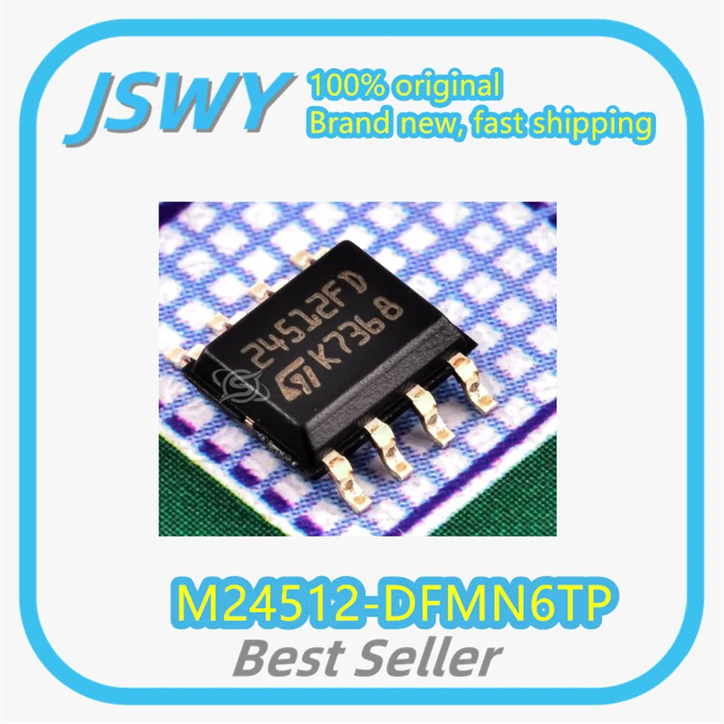 (10/50pcs) Genuine M24512-DFMN6TP SOIC-8 Memory Chip Silkscreen 24512FD Fast Shipping Original Product