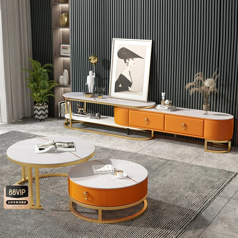 Mobile Stand Tv Tables Monitor Entertainment Retractable Accent Tv Cabinets Fluted Side Muebles Para Salas Bauhaus Furniture