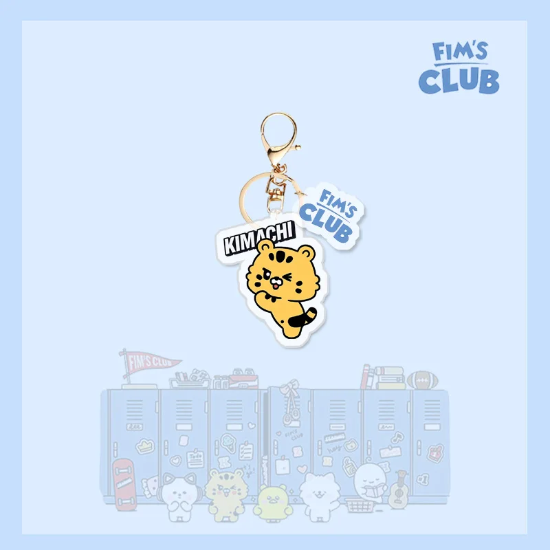 Kpop YUNJIN CHAEWON EUNCHAE FIM'S CLUB Album Cartoon Keychain Acrylic Double-sided Transparent Bag Keyring Pendant Accessories