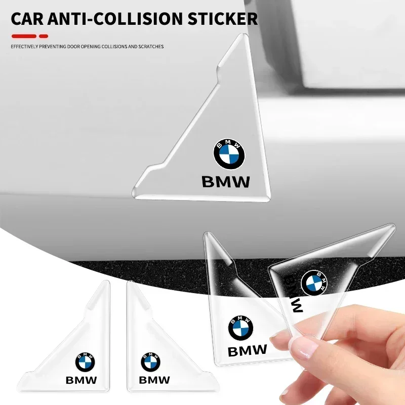 2 pçs capa de canto da porta do carro anti-colisão adesivo transparente para bmw e46 e39 e90 e60 e30 f10 f11 f20 f30 g20 g30 x1 x3 x5 z4