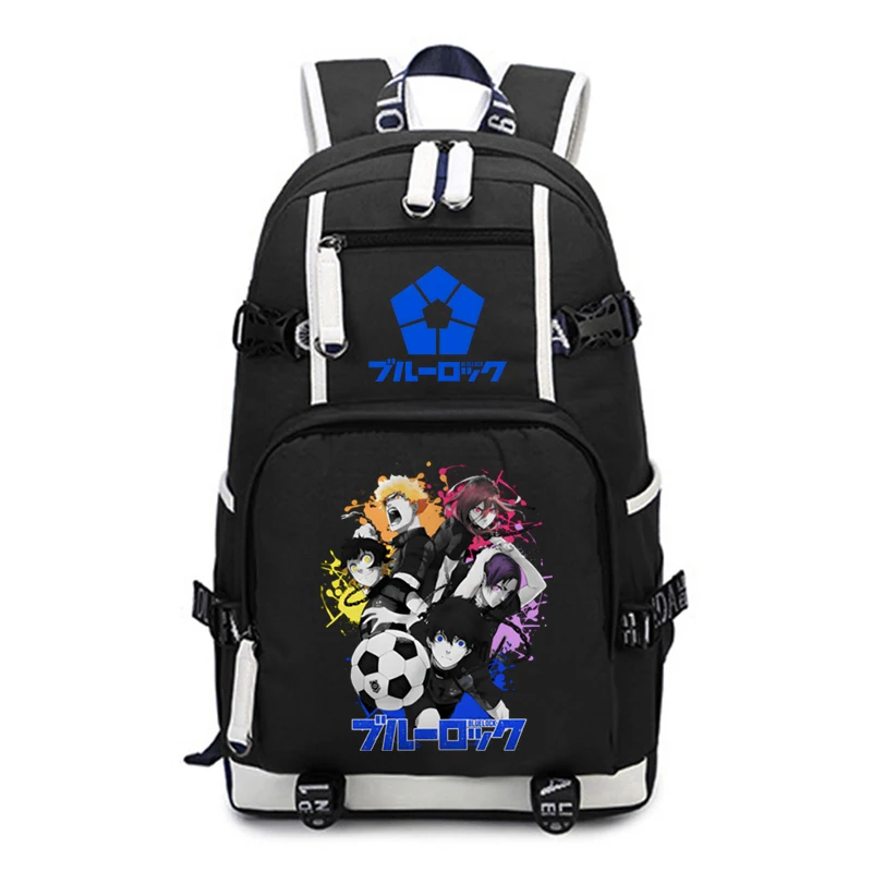 

New Travel Backpack for Men Women Blue Lock Isagi Yoichi Anime School Bag Cartoon Pattern Mochila Large Capacity Student Bookbag
