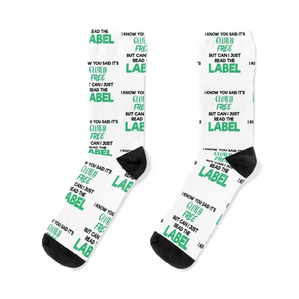 

Celiac Disease Gluten Free Read The Label Gluten Intolerant Gift Socks essential ankle Designer Man Socks Women's