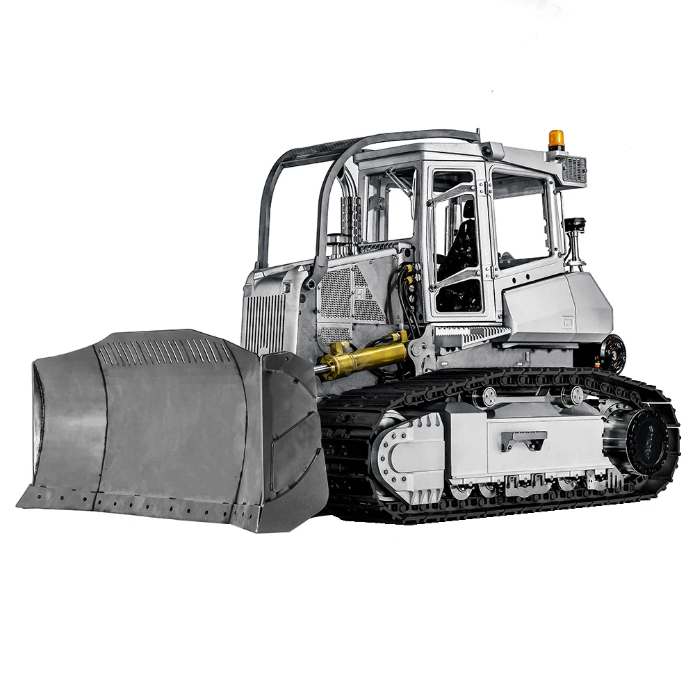 LESU 1:14 RC Bulldozer hidráulico Aoue 850K KIT de pistas negras Metal Radio Control Dozer vehículo de construcción remoto juguetes TH22775