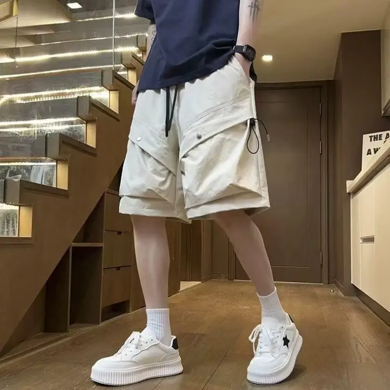Men's Casual Cargo Shorts American Style Lightweight Breathable Big Pocket Short Pants Summer Outdoor Loose Bermuda Male Shorts