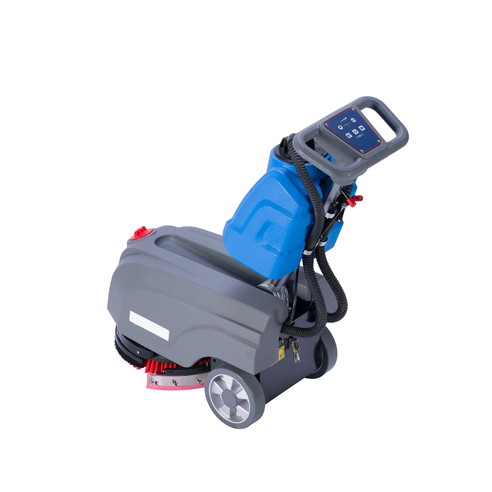 ZY-D1 Mini Walk-behind Floor Scrubber 850㎡/h Low Noise Portable Floor Scrubber Dryer for 1000㎡ Small Areas