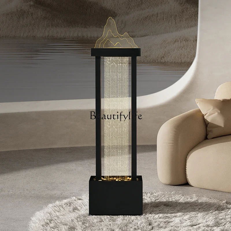

FG44Flowing water ornament Modern simple lucky circulation water fountain rain curtain decoration