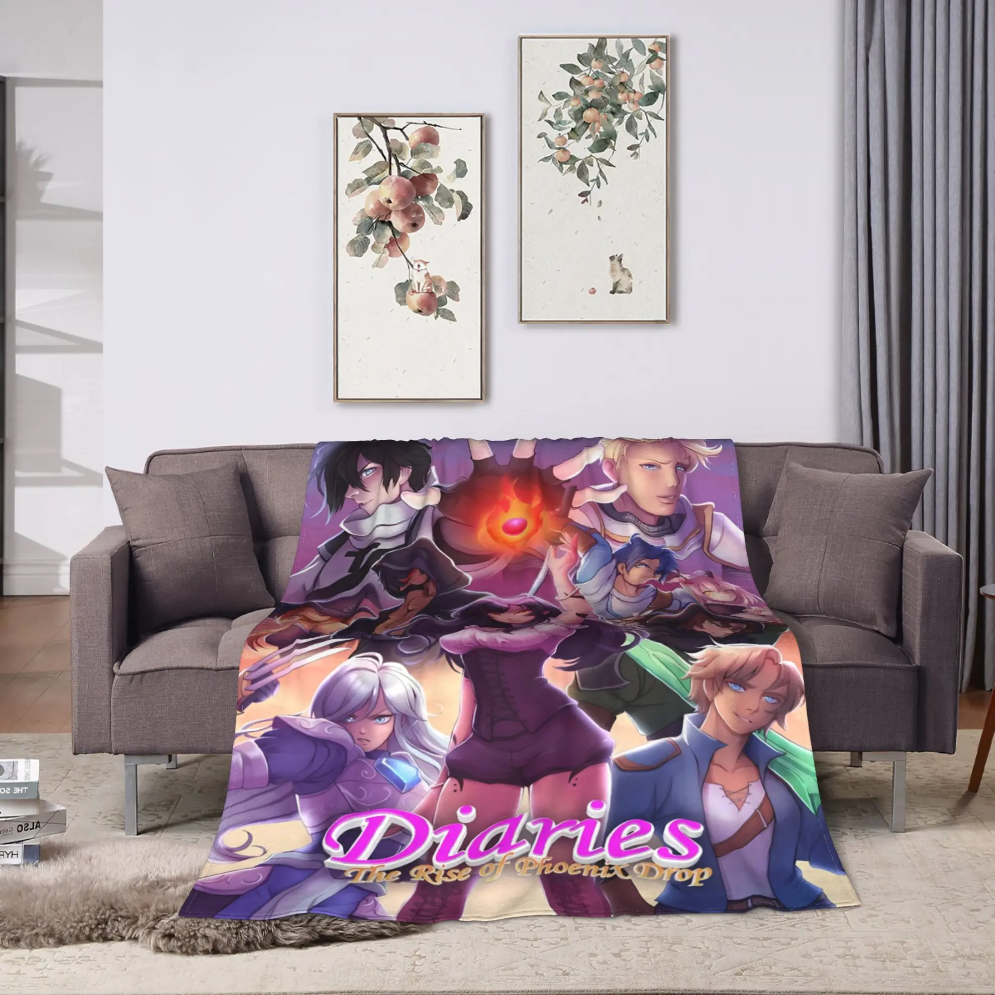 Funny Aphmau Silly Face Portrait Flannel Blanket  Warm Soft Throw Blanket for Living Room Travel Office Bedspread Sofa Bed Cover