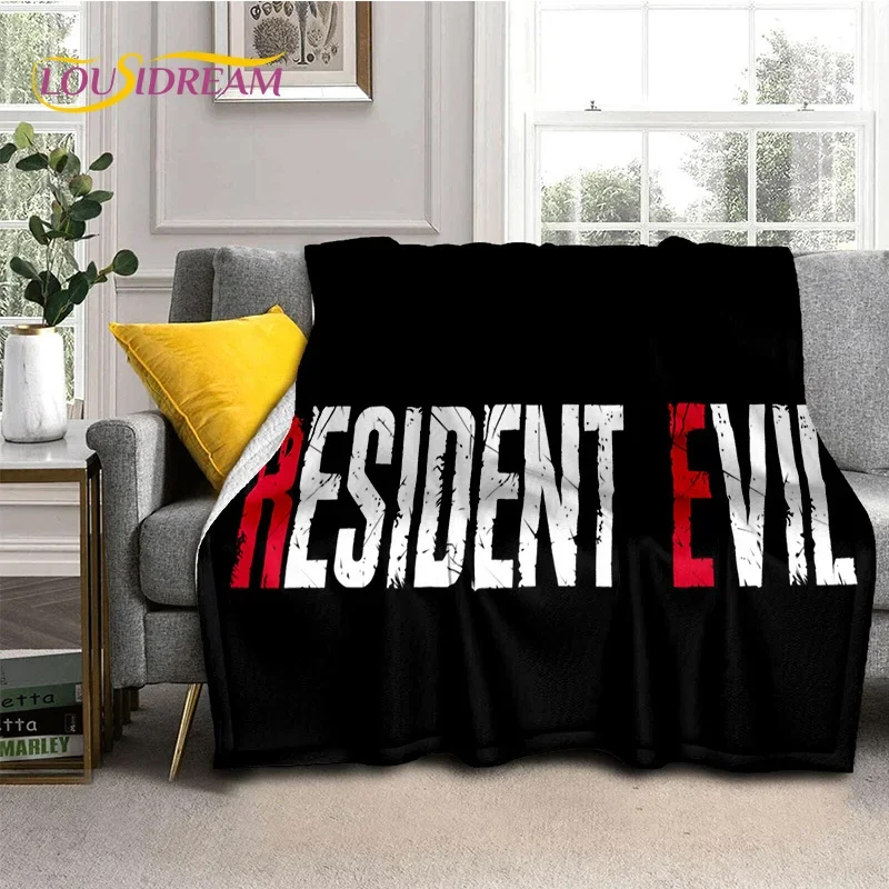 Horror Games R-Resident Evil Soft Flannel Blanket for Beds Bedroom Sofa Picnic,Throw Blanket for Cover Outdoor Leisure Nap Gift