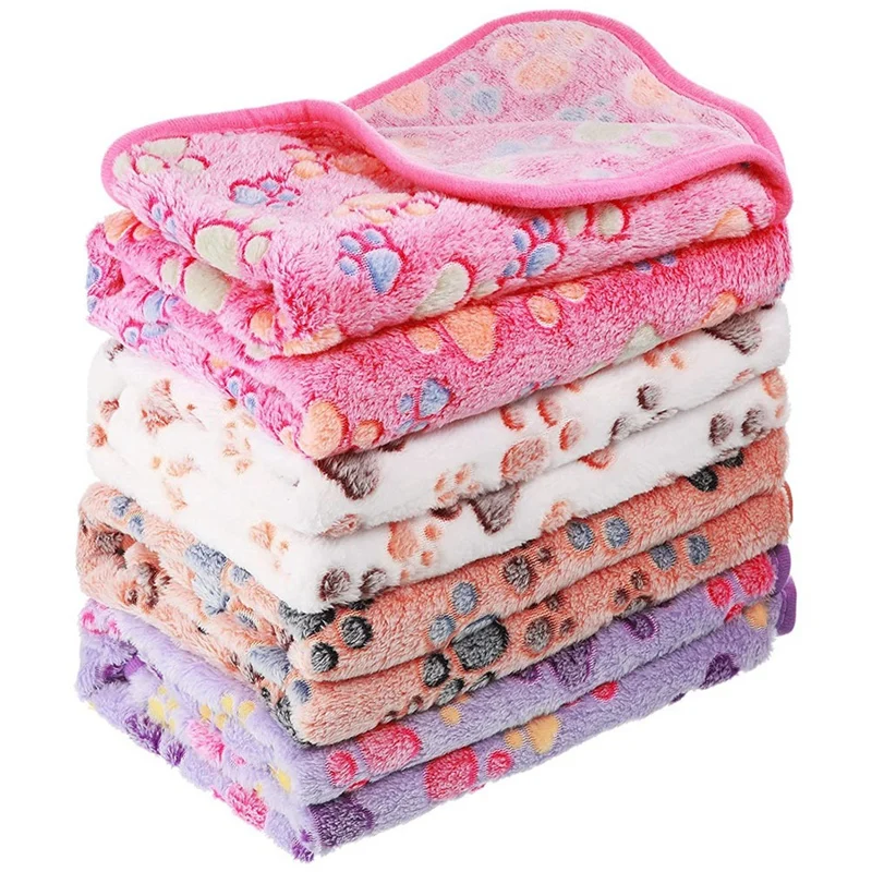 4 Pieces Puppy Blanket For Pet Cushion Small Medium And Large Dog Cat Bed Warm Soft Sleep Mat,  Pet Dog Cat Puppy