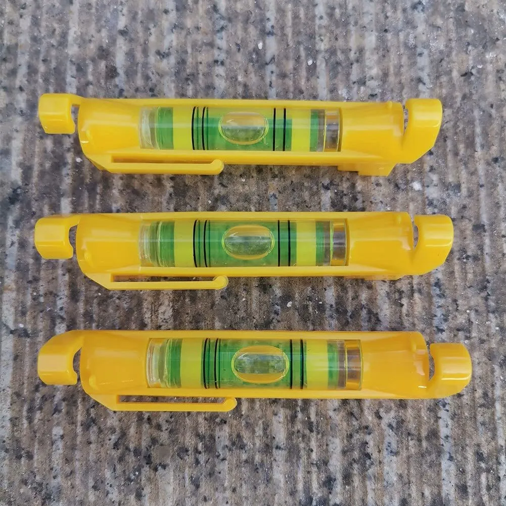 4Pcs String Level Hanging Line Bubble Levels for Leveling Surveying, Building Trades, Bricklaying, Etc. (Yellow)