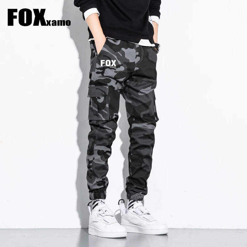 Fox Xamo Tactical Camouflage Joggers Outdoor Ripstop Cargo Pant Working Clothing Hiking Cycling Combat Trousers Men's Streetwear