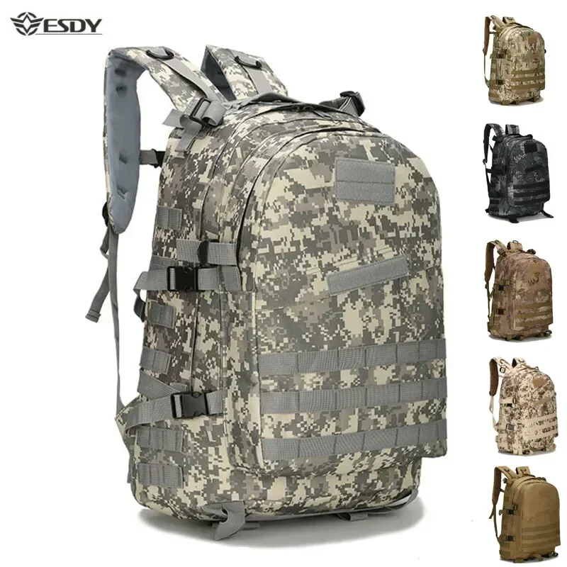 Outdoor Tactical Backpack 45L Large Capacity Molle Assault Bags Camouflage Trekking Hunting Camping Hiking Bag