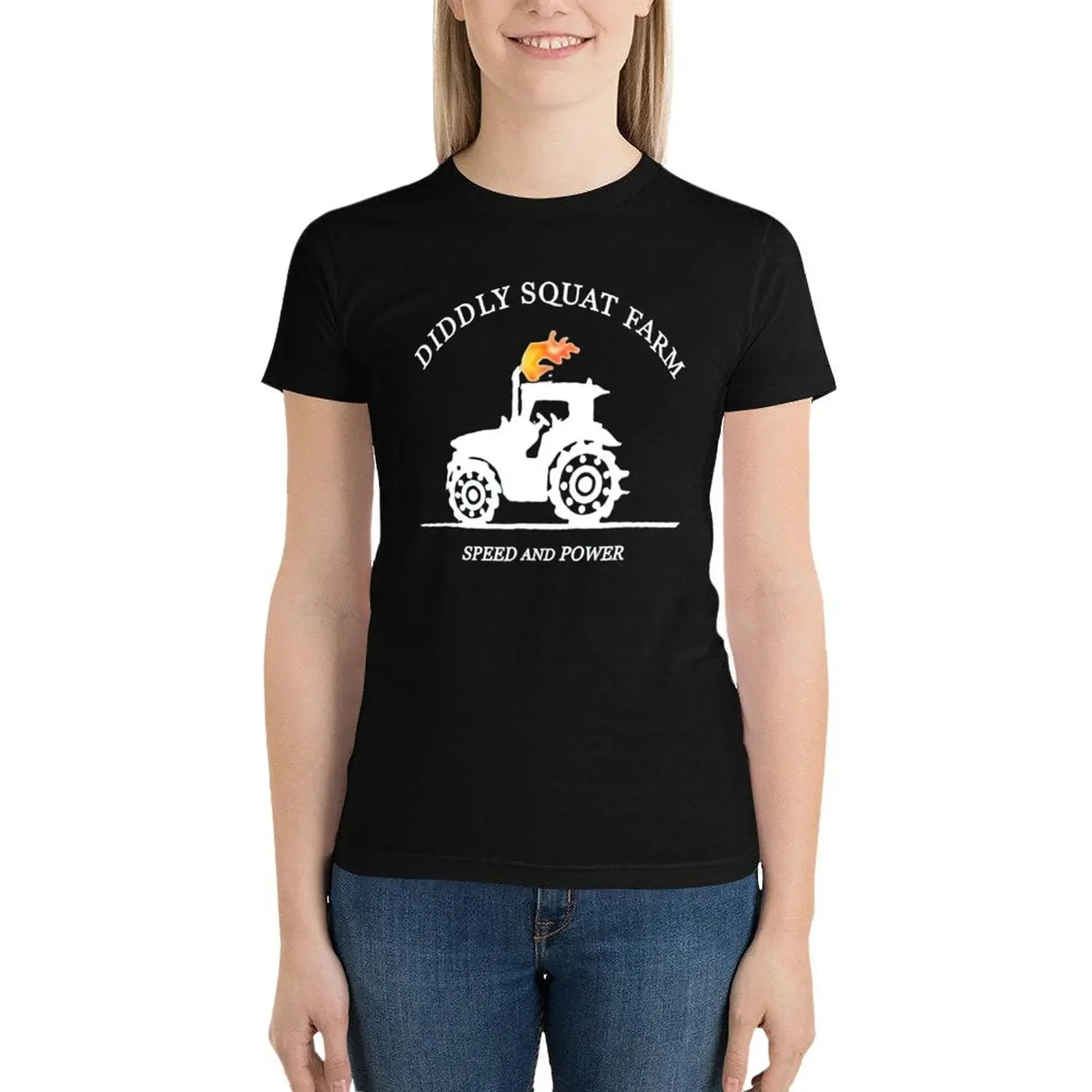 

Perfect Tractor Design Diddly Squat Farm Speed And Power . T-Shirt hippie clothes cute tops Woman clothes