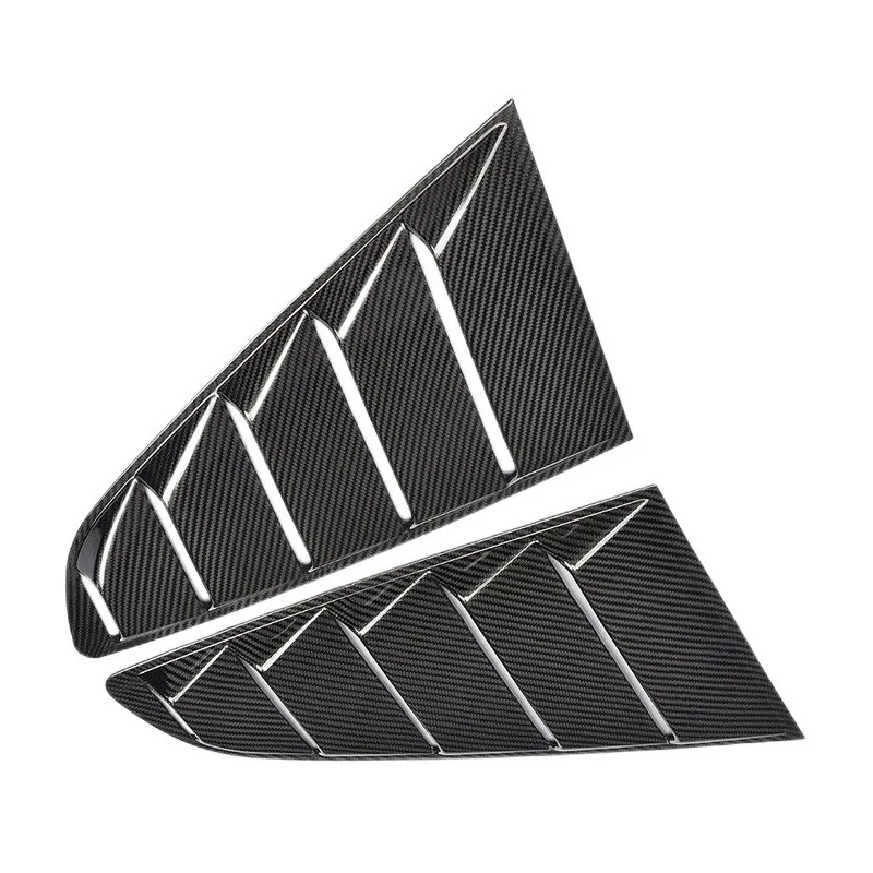 

For Ford Mustang 2015-2022,2PCS,Rear Quarter Side Window Scoop Louvers Sun Shade Cover Wind Vent Air Deflector Decoration