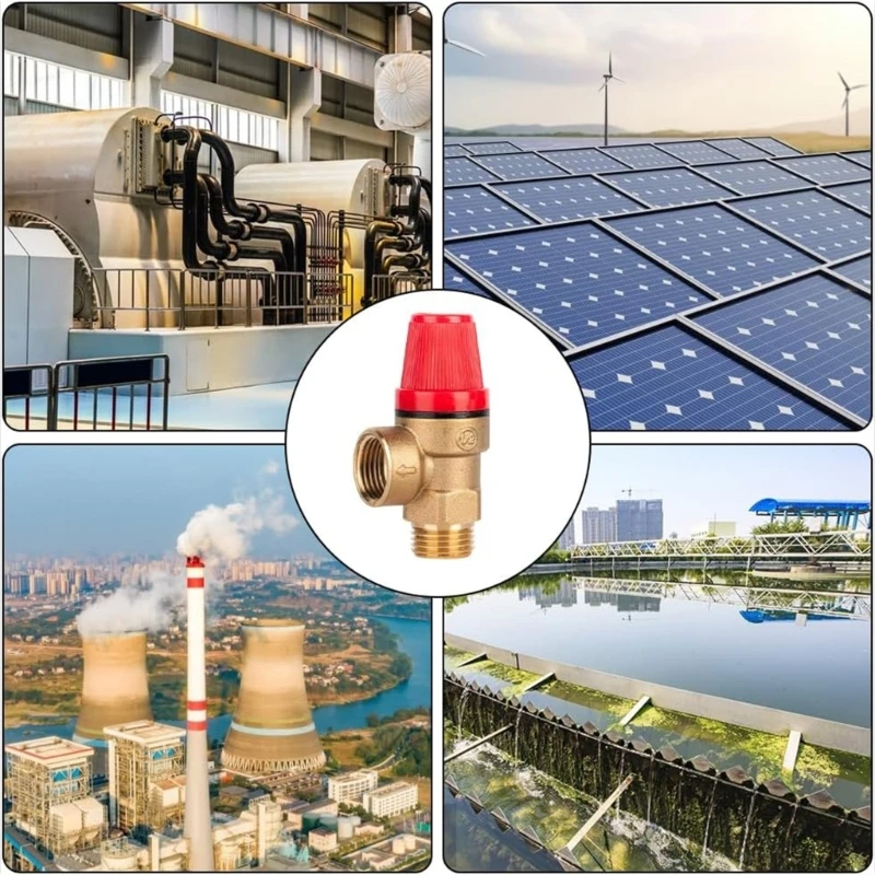 652F Valvole sicurezza in ottone robuste da pollici per vari sistemi fluidi all'uso quotidiano