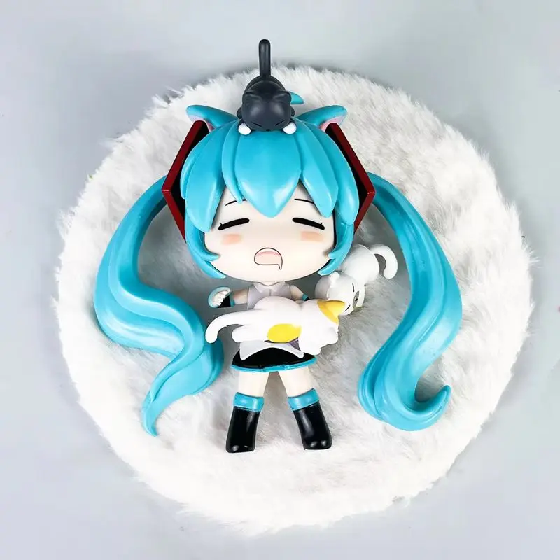 Figurine d'action de dessin animé Hatsune Miku, ornement de bureau Kawaii, Collection de décoration de châssis, modèle de Statue, jouets, cadeaux Surprise
