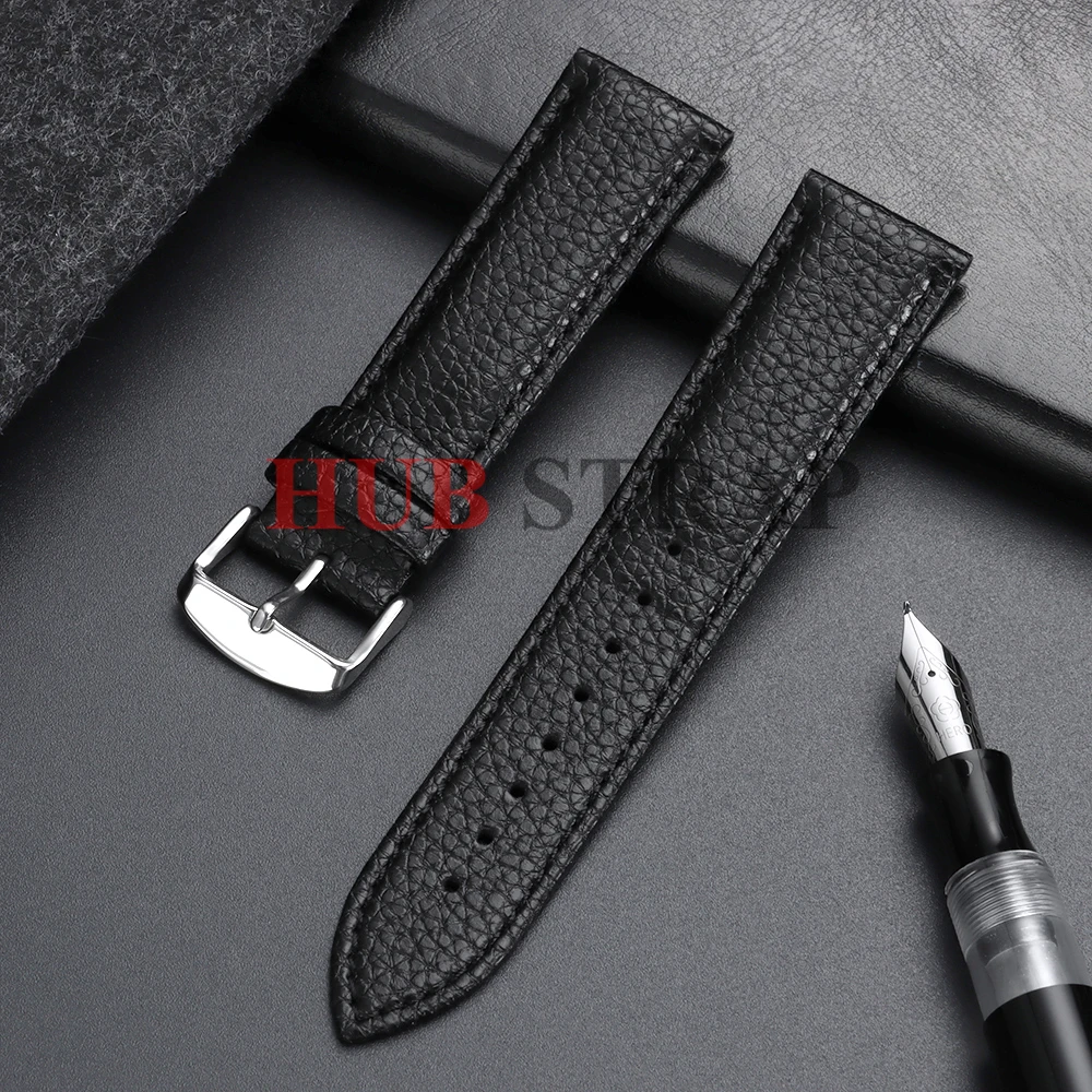10/12/14/16/18/19/20/21/22 mm Litchi-Muster Leder-Uhrenarmband für Herren und Damen, hochwertiges Armband mit Werkzeug – Detail 13