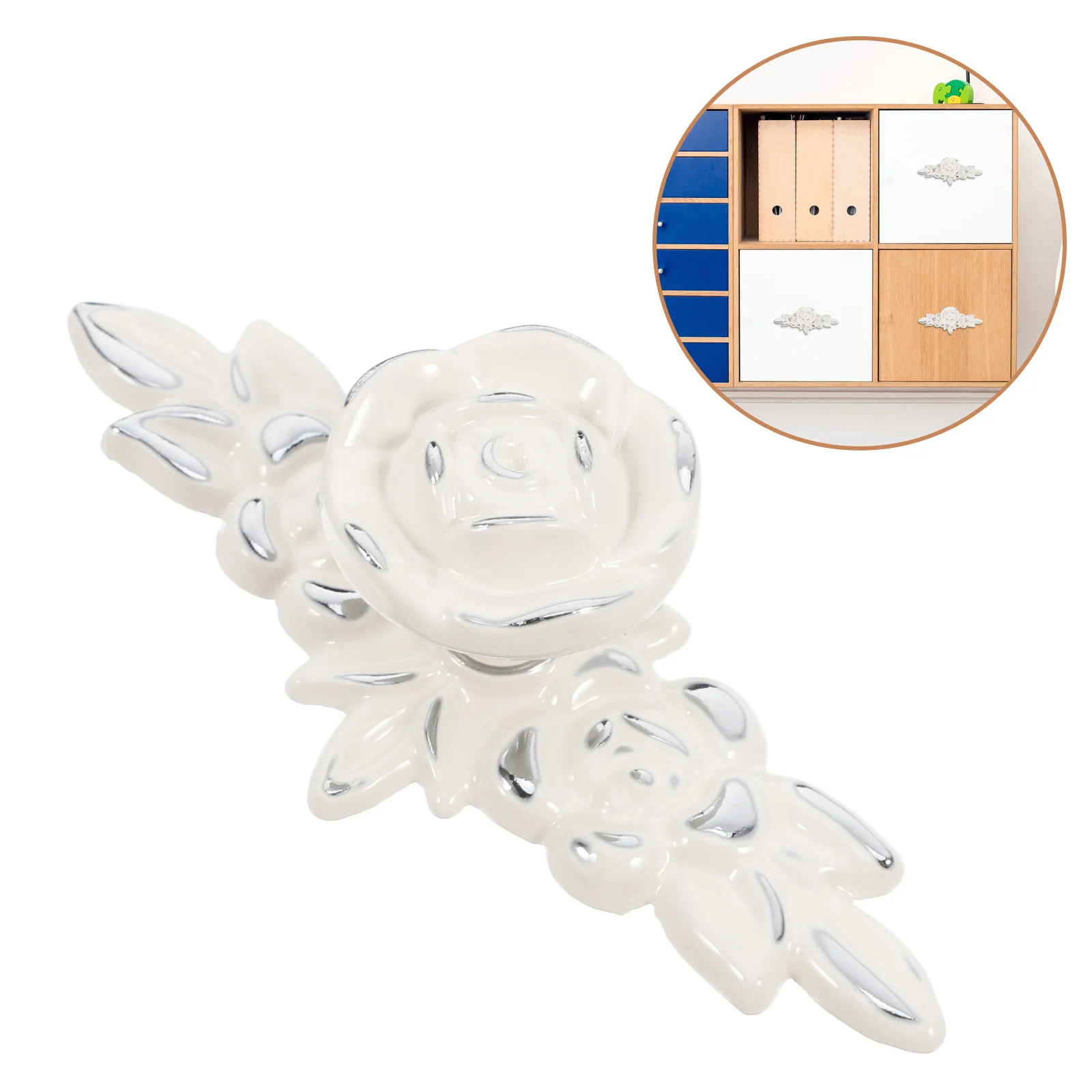 

Rose Cabinet Pulls Decorative Knobs Vintage Kitchen Drawer Handles Zinc Alloy Modern Furniture Hardware Accessories