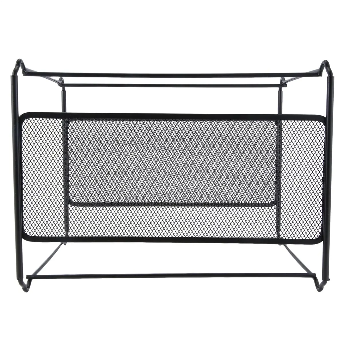 A99X A4 Mesh Metal File Organizer Box Hanging File Folder Box Desk Storage Holder Shelf Holder Storage for Home