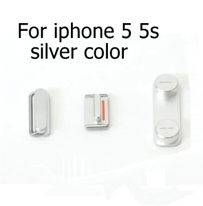 1set (Power On Off + Volume Switch + Mute ) side Button for iPhone 4 4s 5 5S side keypads gold /silver /gray colors replacement