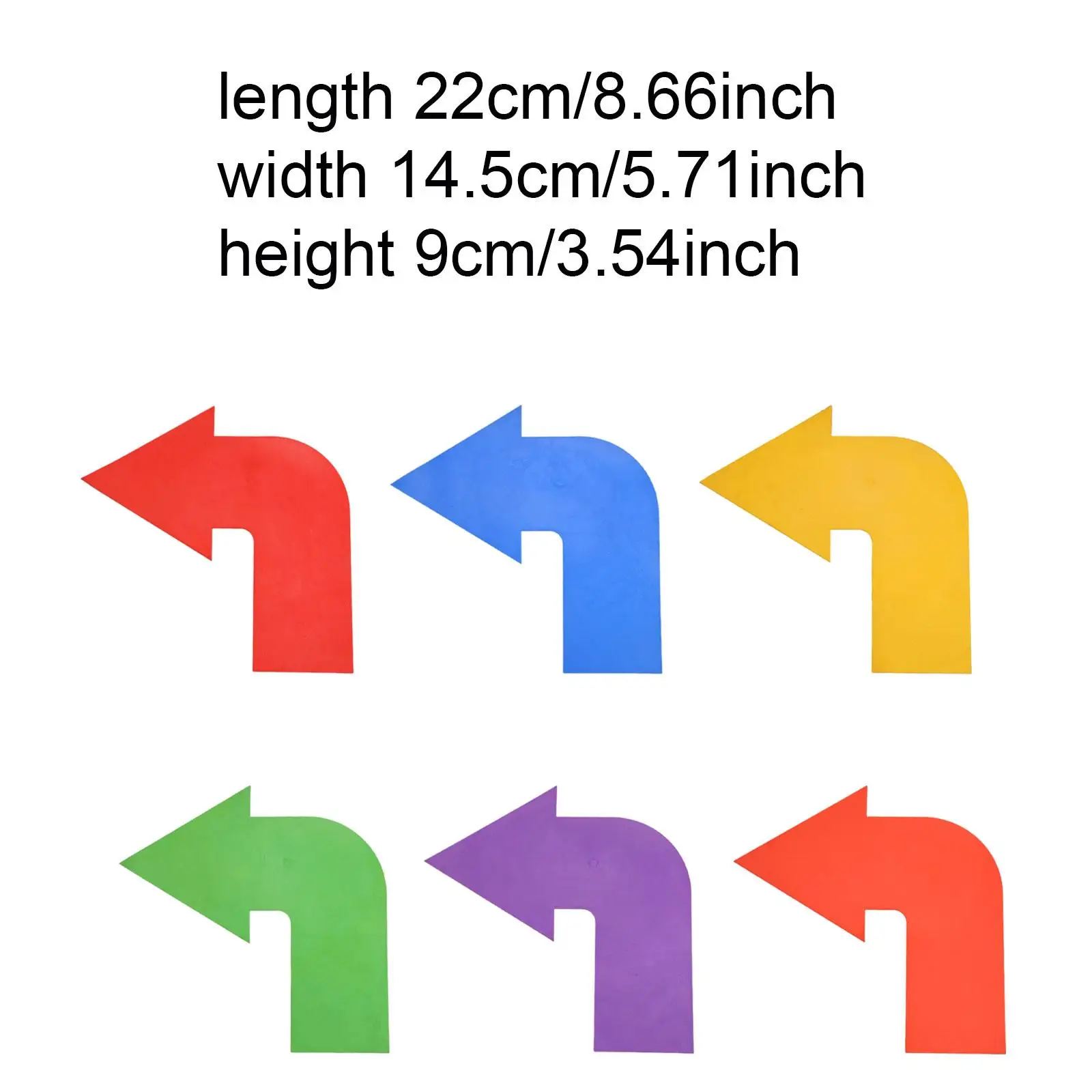 6x アローマーカー 会場マーキングサイン トレーニングマーカー 多目的アローディスク