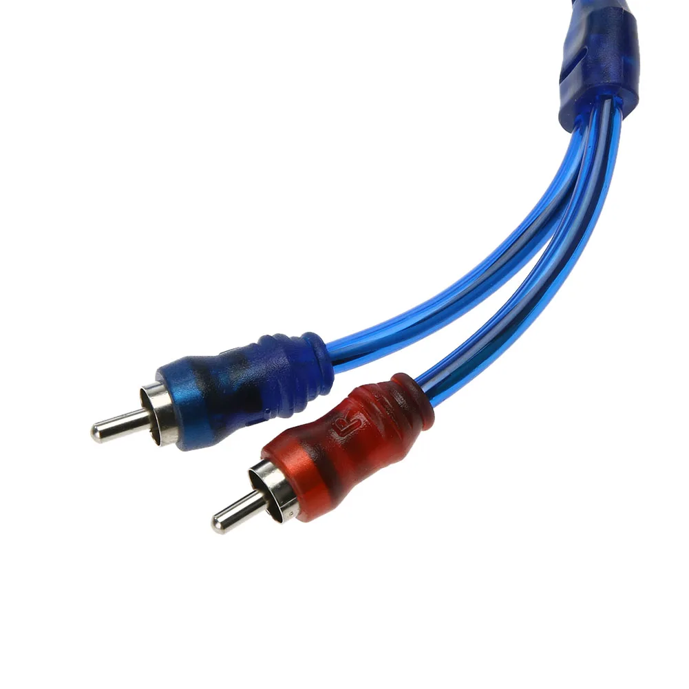 سيارة مضخم الصوت كابل 2 RCA إلى 2 RCA التوصيل سيارة تعديل كابل الصوت اكسسوارات إلكترونيات السيارات