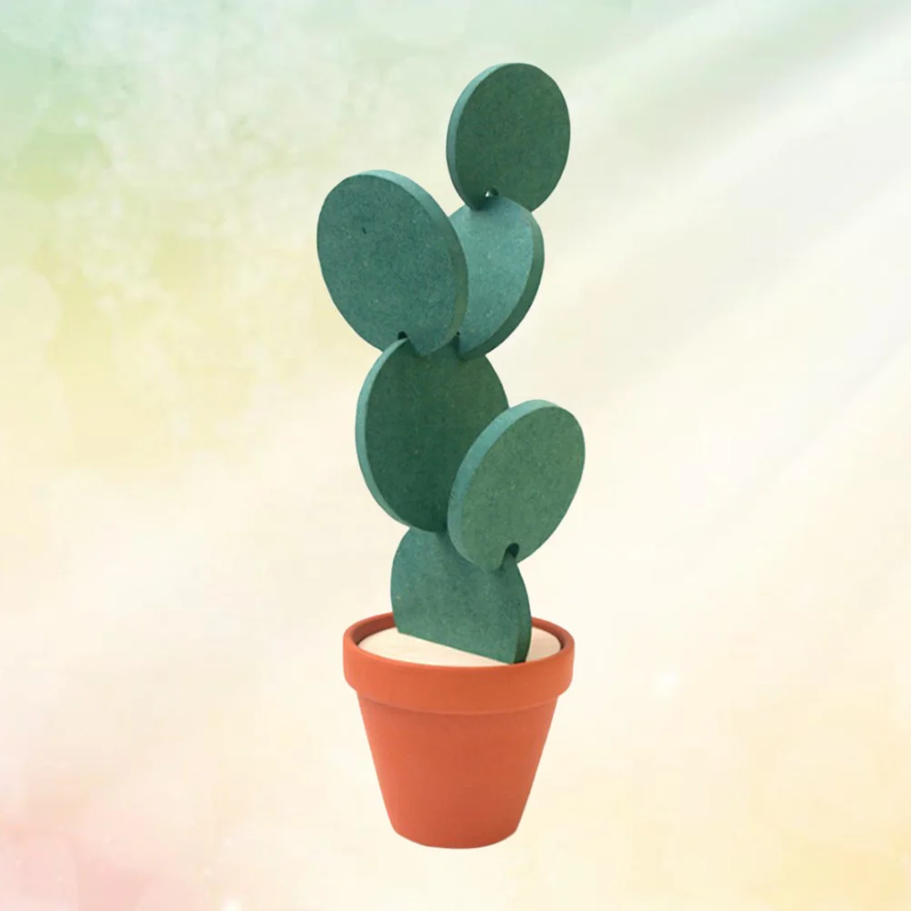 

DIY Creative Cactus Coasters Set Heat Resistant Silicone Cup Mat Nonslip Detachable Table Decoration Cup Pad Easy