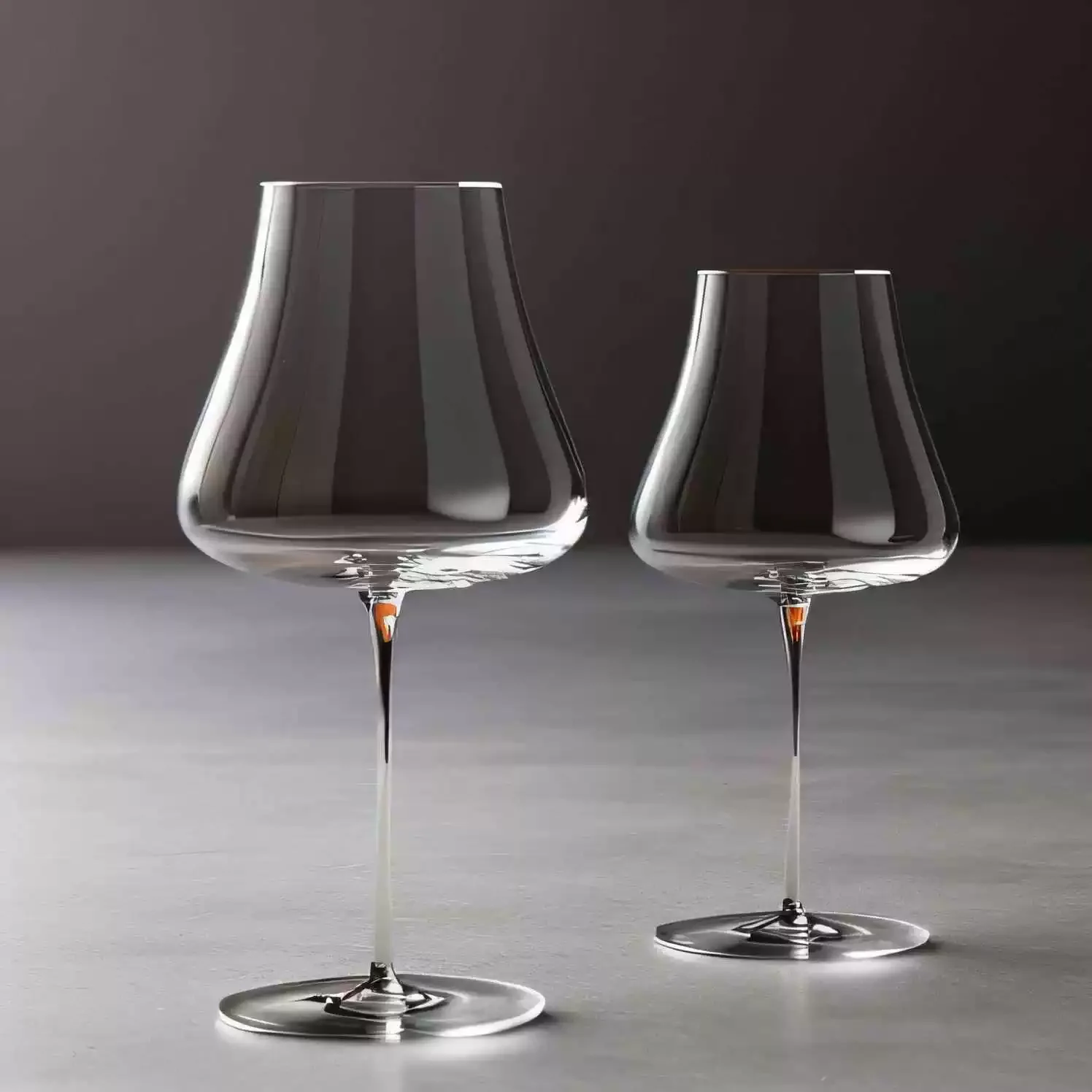 2PCS Ultra-thin Pot-bellied Burgundy Red Wine Glass High-end Home High-value Wine Crystal Goblet