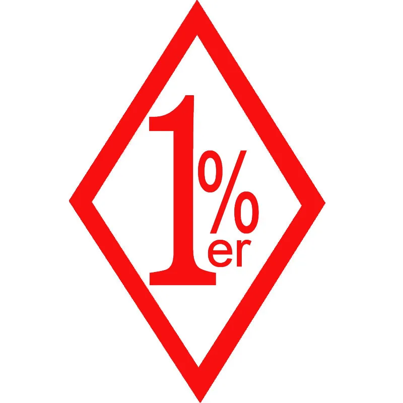 Creative 1%ER Car Stickers Front And Rear Windshield Truck Body Sunscreen Vinyl Decals Motorcycle Decor Accessories