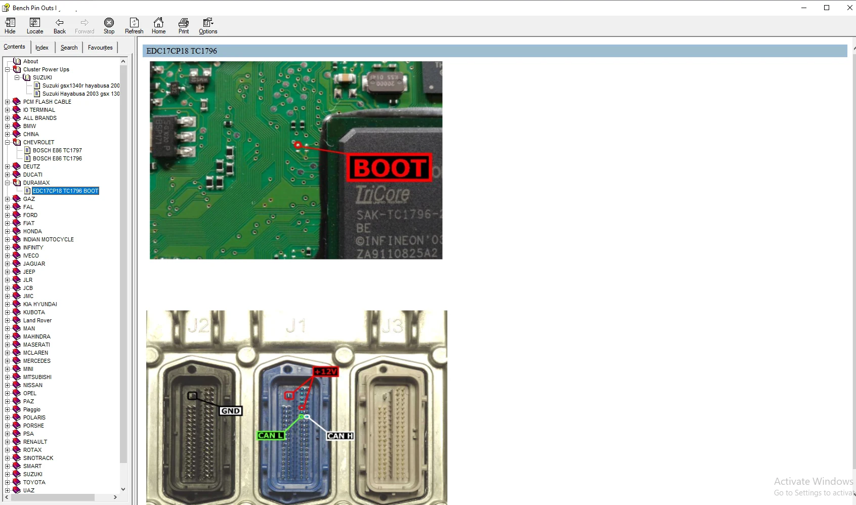 Ecu Connections Guide Ecu Pin Outs Software Boot Ecu PinOuts Connections To Control Unit for Working with The Bench and Boot