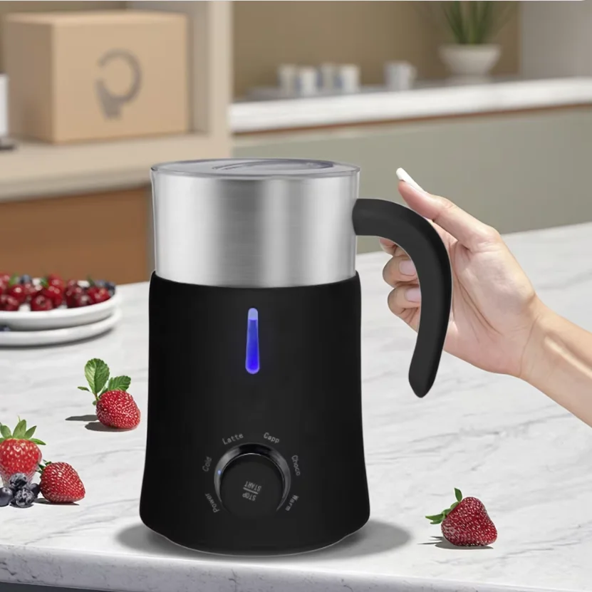 Household Heating Cold Milk Foaming Machine Plastic Electric Milk Foaming Machine Silent Coffee Milk Foaming Machine Household