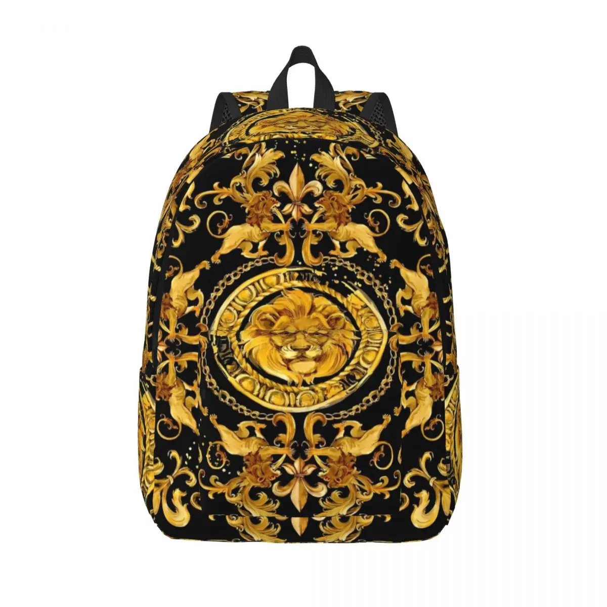 Golden Lion Luxury Design Cool Backpack Sports Student Business Daypack for Men Women College Canvas Bags