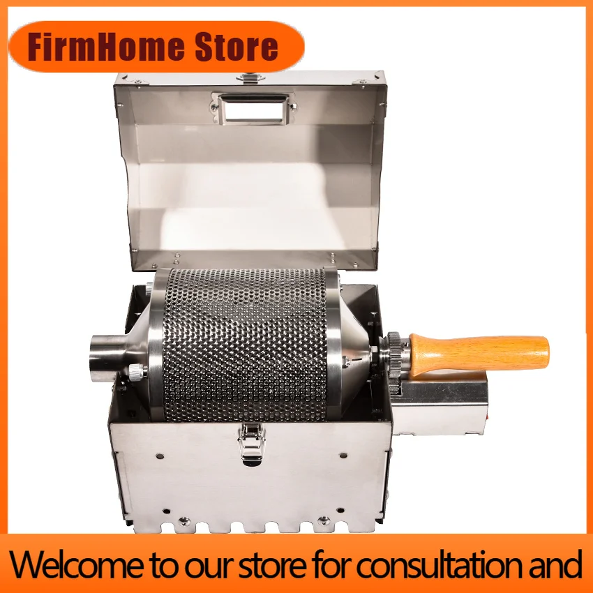 FirmHome StoreAS1-S400T Coffee Baking Machine Commercial Coffee Bean Baking Machine Heat Resistant Quartz Glass Drum Stainless S