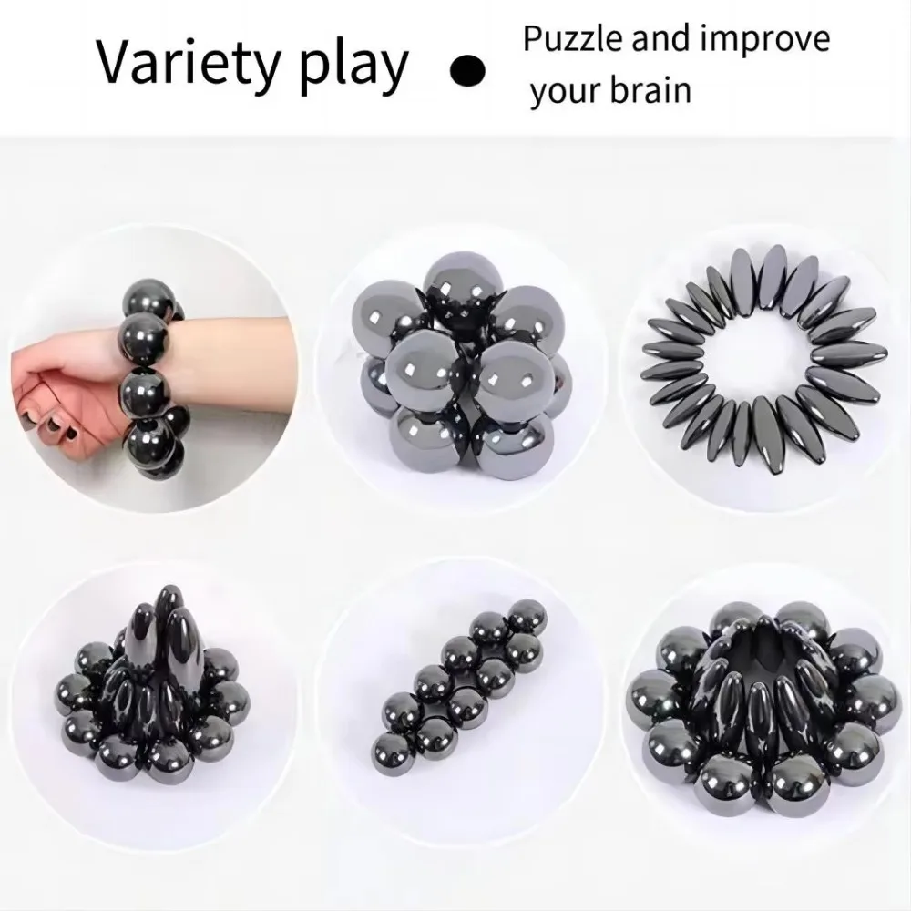 Polishing Magnetic Stone Magnets Ball Ferrite Magnetic Balls Healing Stones Crystal Ball Magnetite Sphere for Decoration