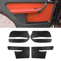 For VW Touran 2006 2007 2008 2009 2010 2011 2012 - 2015 4pcs Microfiber Leather Door Panel / Door Armrest Cover Protective Trim