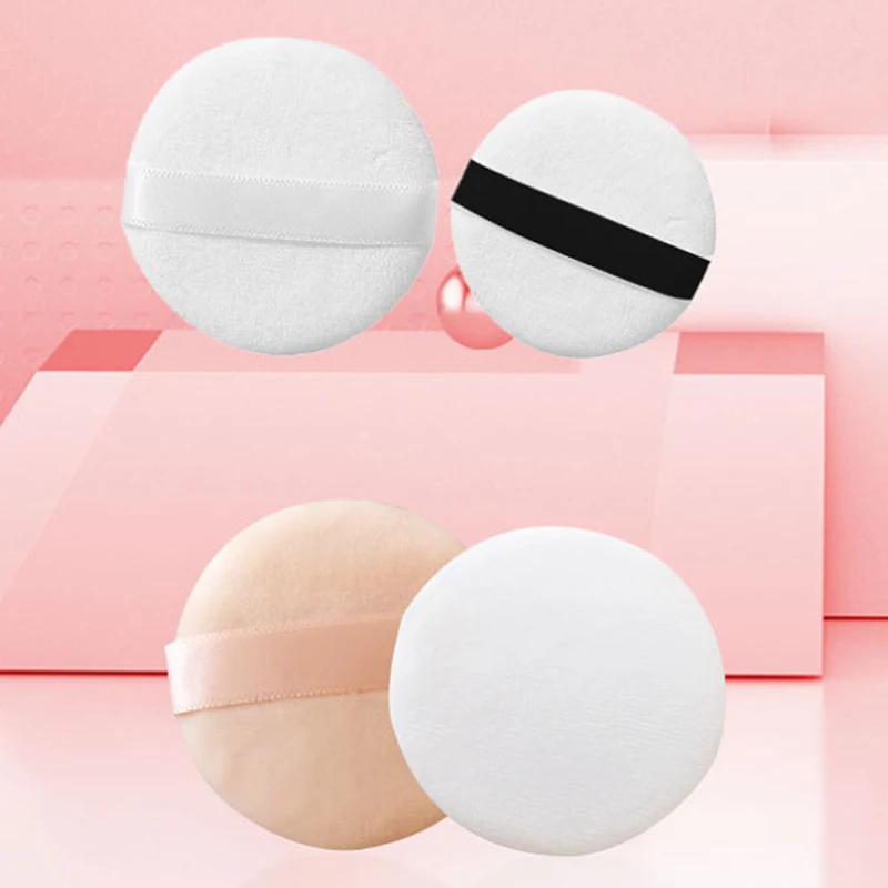 Portable Soft Cosmetic Puff Makeup Foundation Sponge Beauty Tool Crystal Velvet Powder Foundation Puff Professional Round Shape